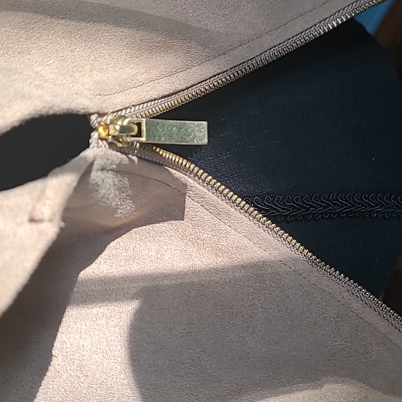 Chico's faux suede jacket with zipper sleeve - Picture 7 of 7